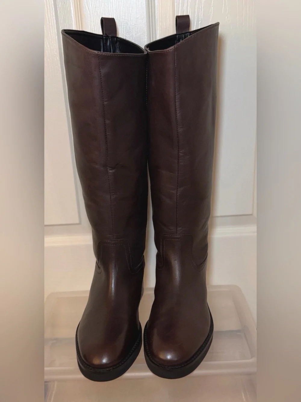 ASOS NWT Cheltenham Leather Knee Boots in Brown, Size: 8